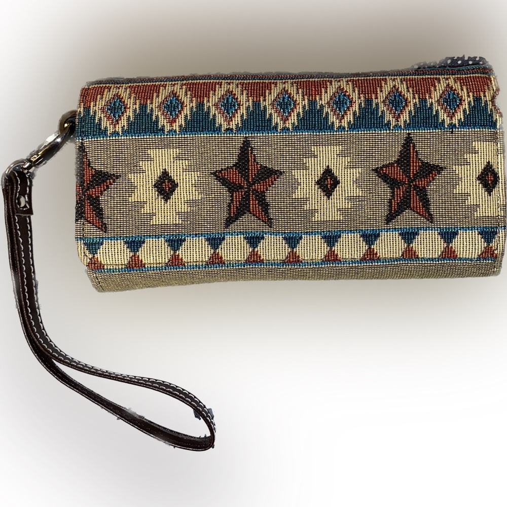 Southwestern Tri-Fold wallet/wristlet